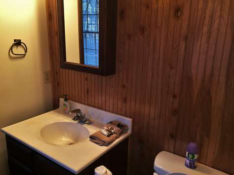 Upstairs Bathroom offers Shower and Tub Combo