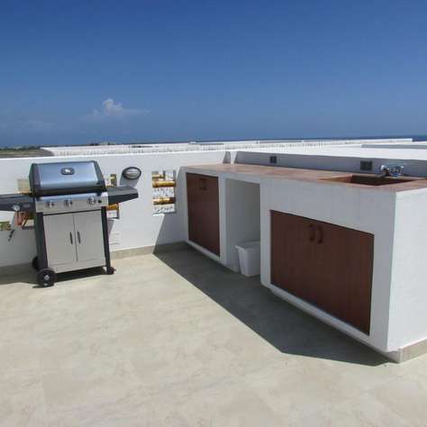 Cuisinette et BBQ sur le toit