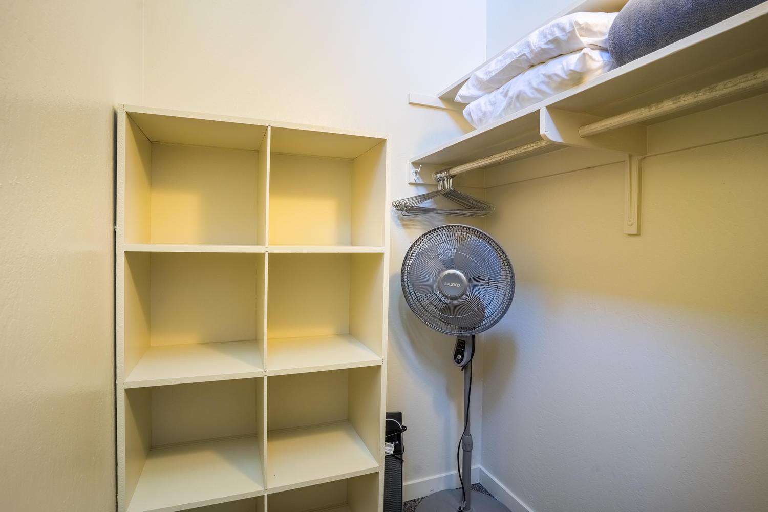 Upstairs closet.