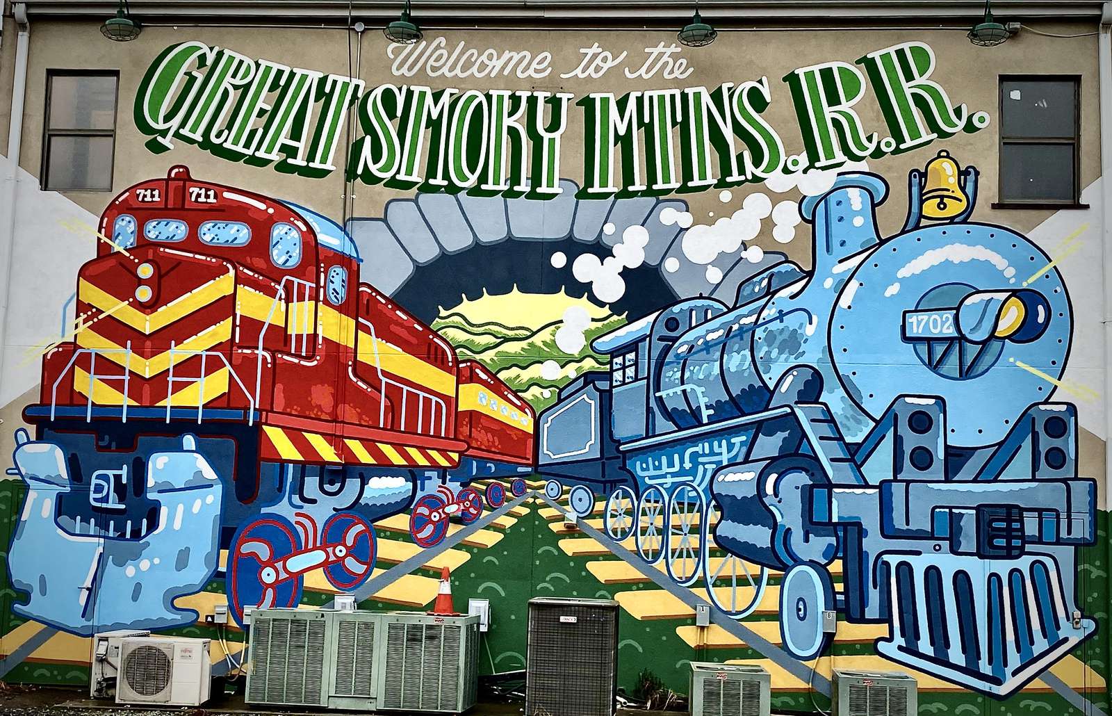 The Great Smoky Mountain Train Depot in Bryson City is just a few minutes drive from the Cabin