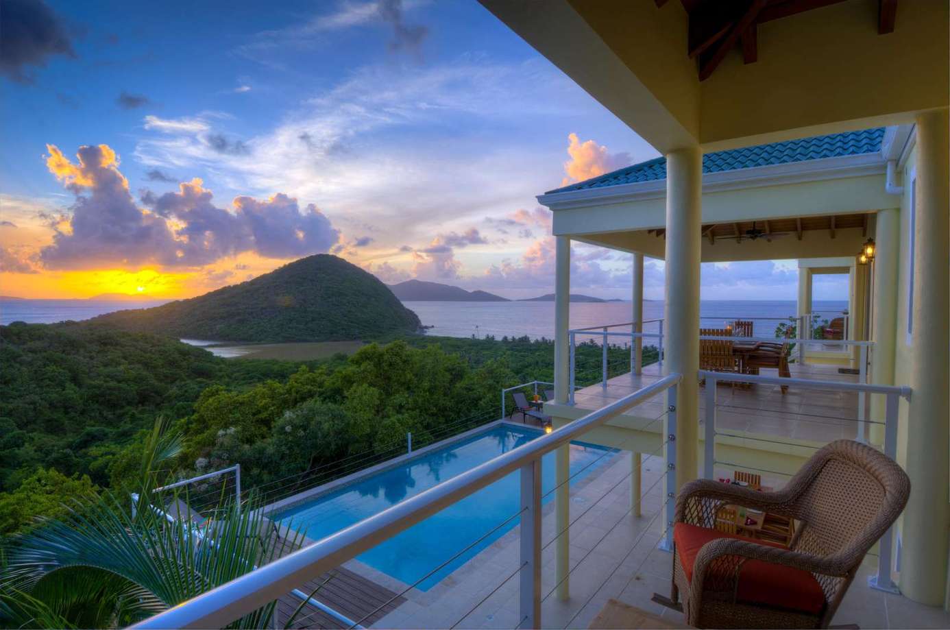 Sunset views from the spacious balcony retreat