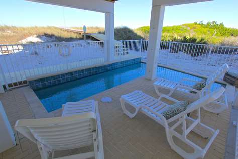 Pool with waterfall feature