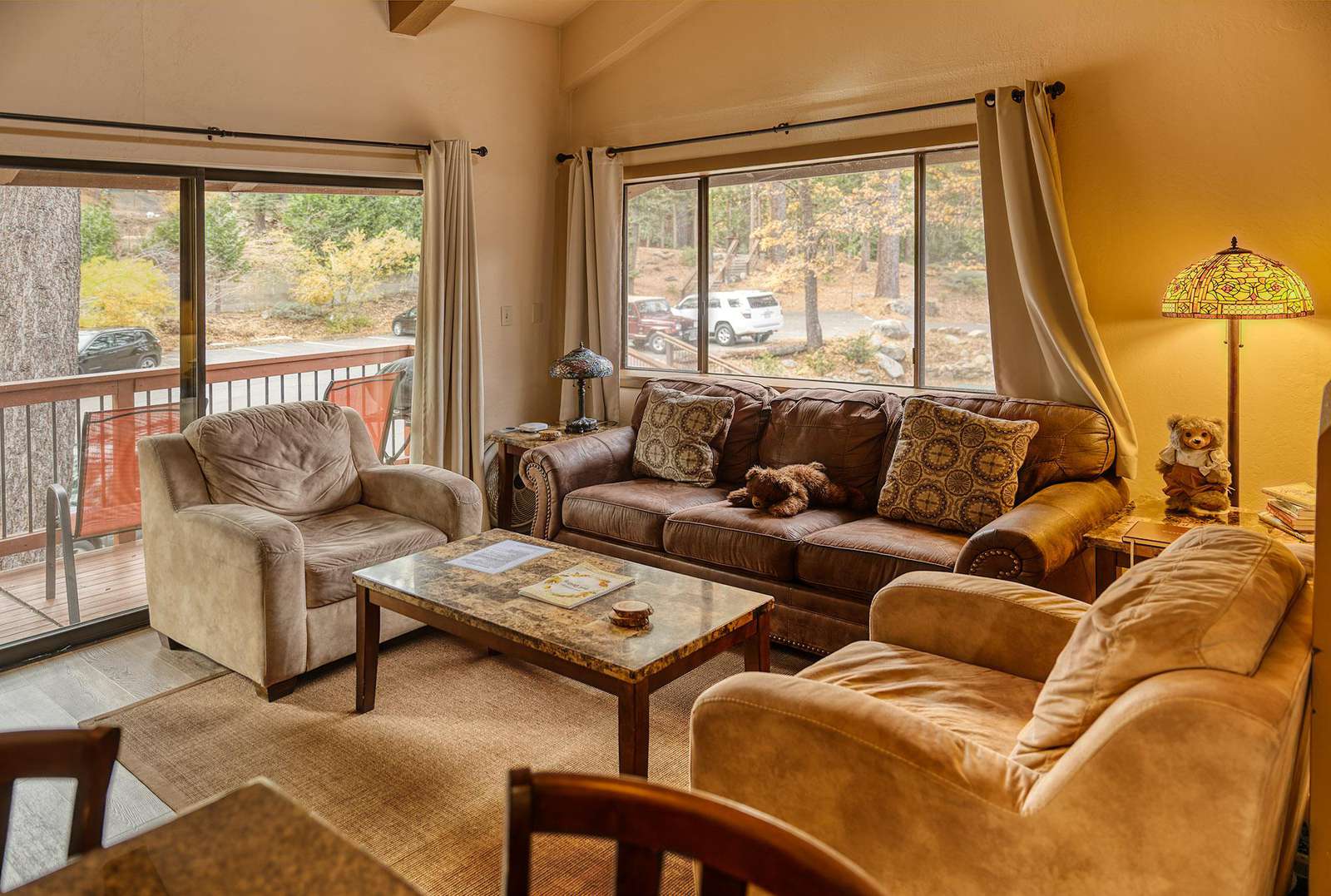 Living area accessible to the deck.