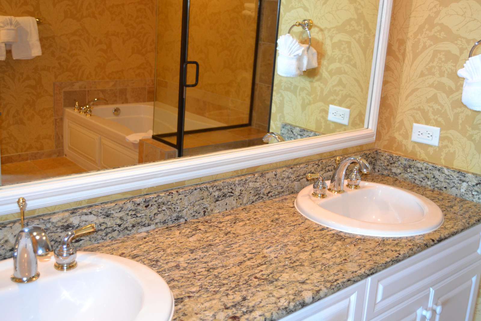 Master bath granite tops, double sinks