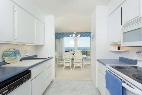 Kitchen view to dining rm