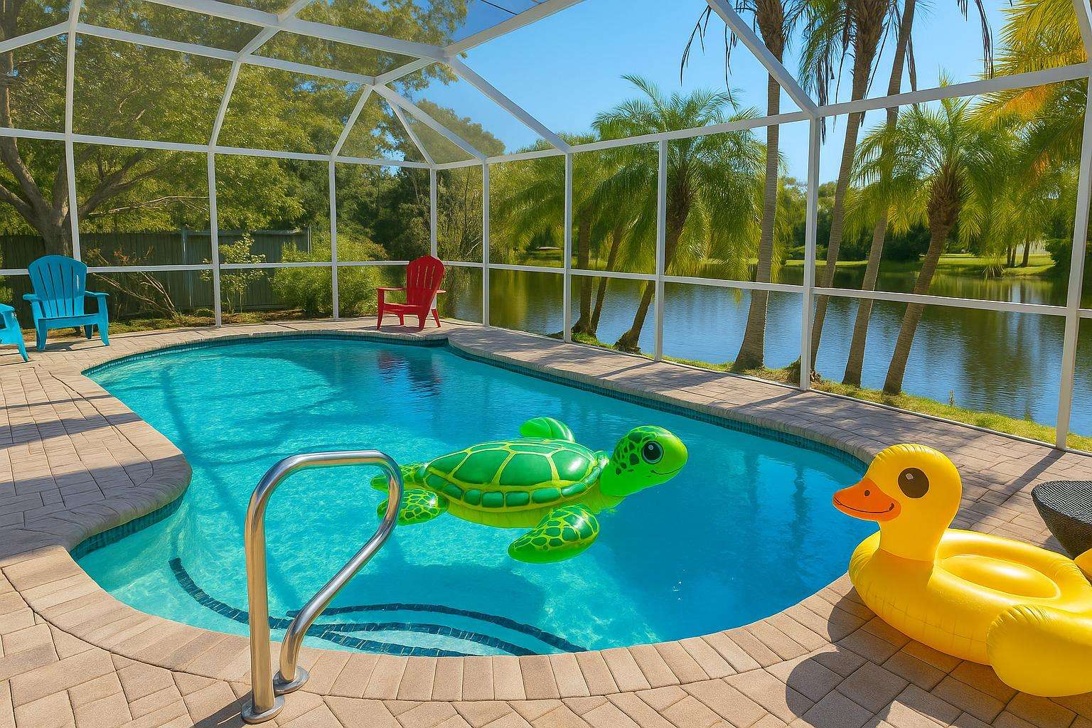 3/2 Lakefront Pool Home ☀️ NW Bradenton ☀️ Pool South Exposure Preview 0