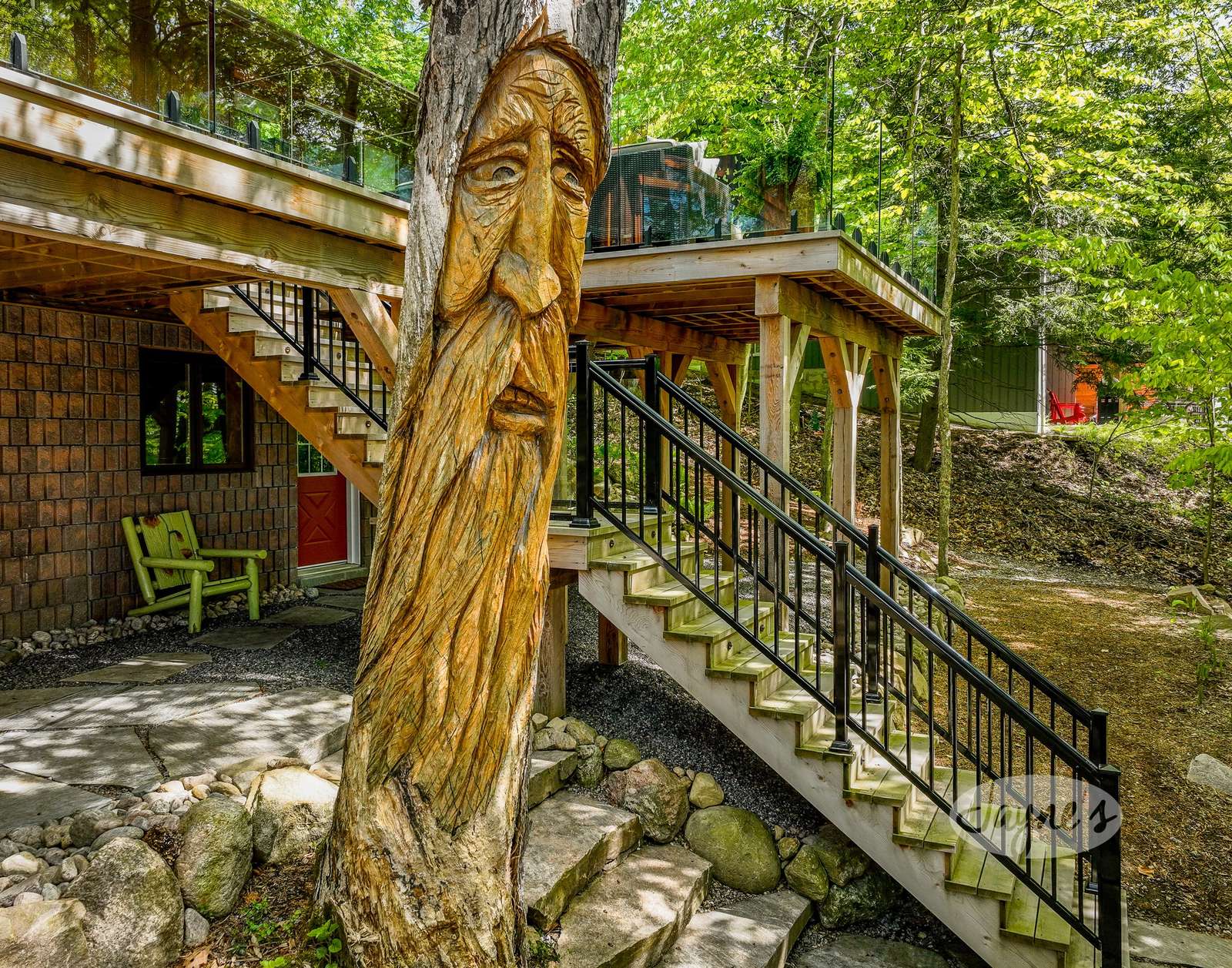 Stairway to Boathouse & Lake
