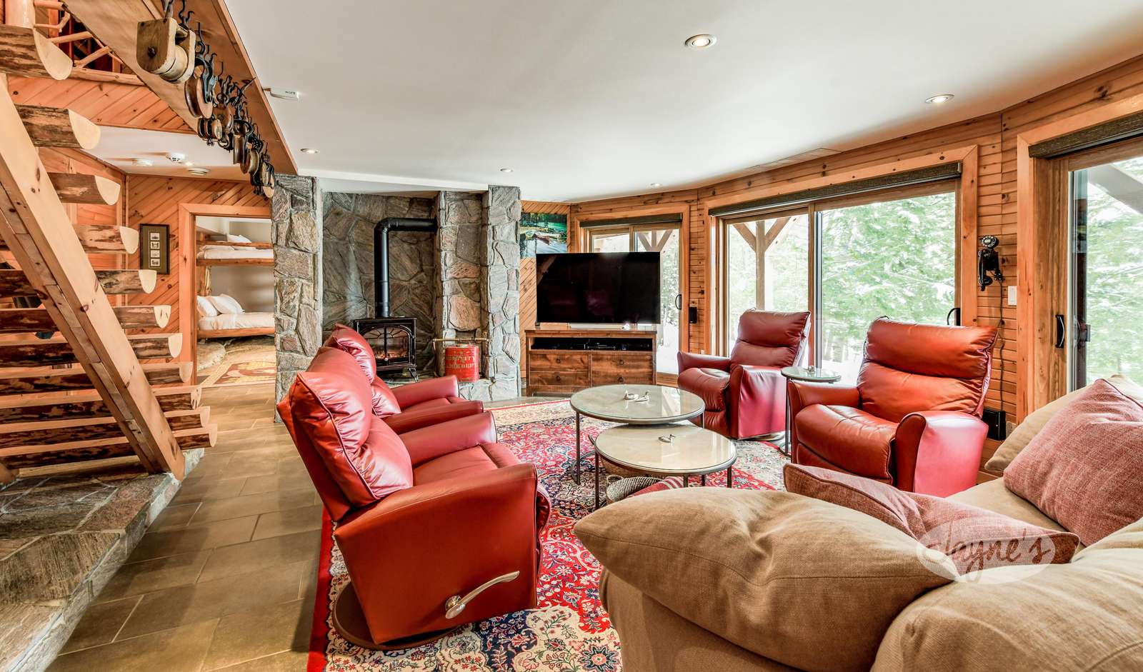 Family Room & Wood Stove - Lower Level