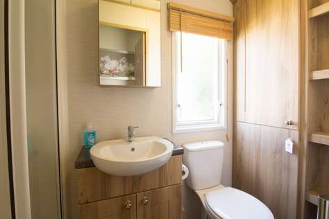 Spacious bathroom at Hopton Holiday Village