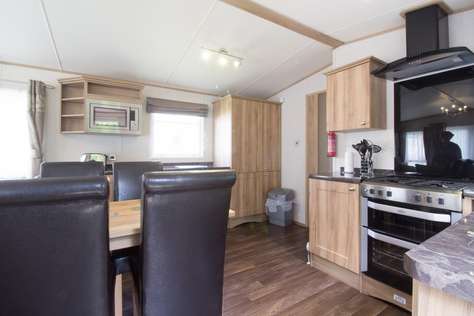Caravan for hire with double glazing and central heating making this Holiday home comfortable and home from home