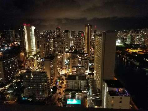 City lights from the Lanai