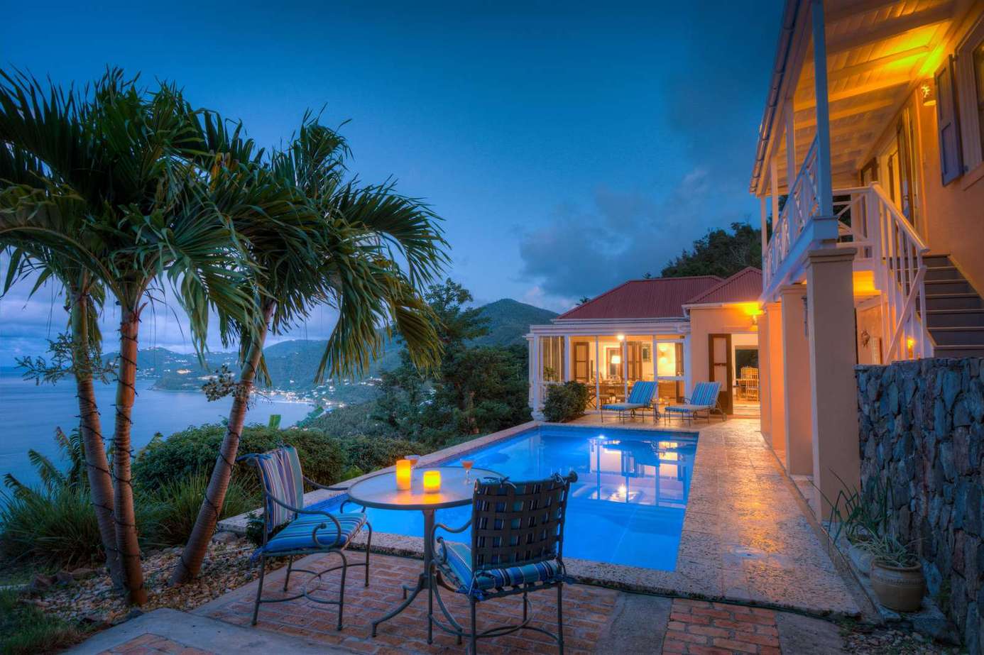 large pool (optional heater) and sunset views