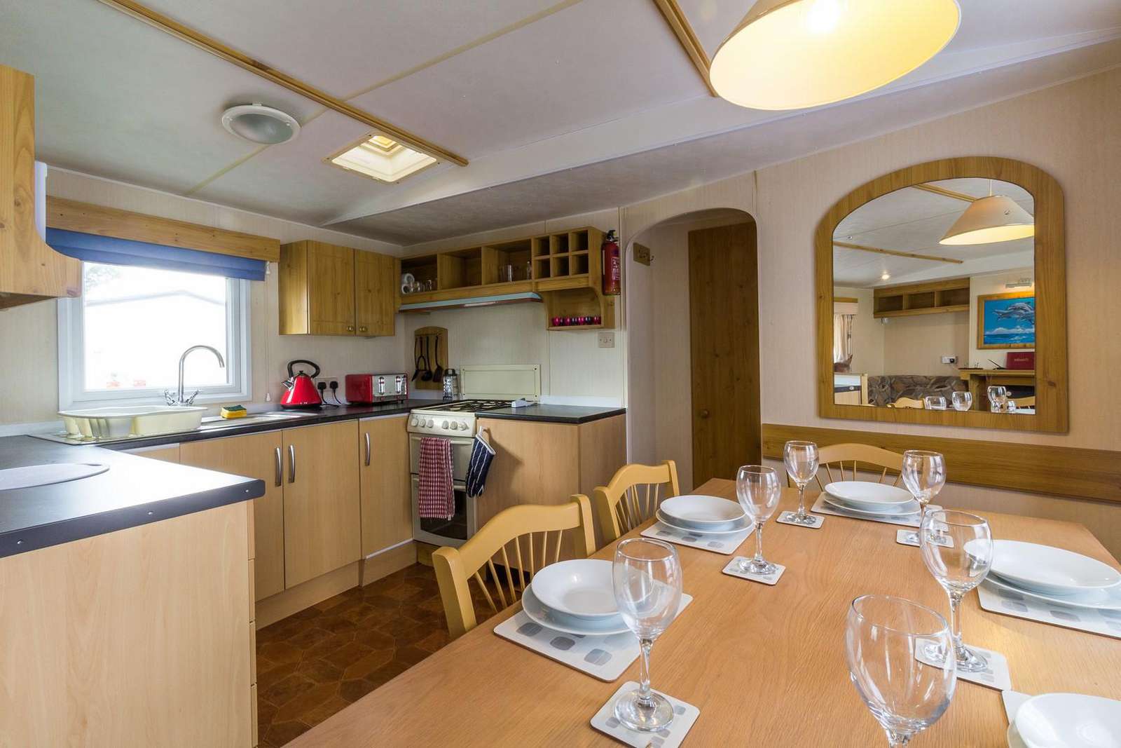 A fully equipped kitchen, perfect for self-catering holidays!