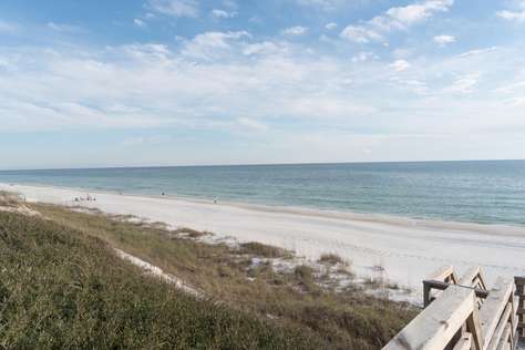 Beach view from walkway