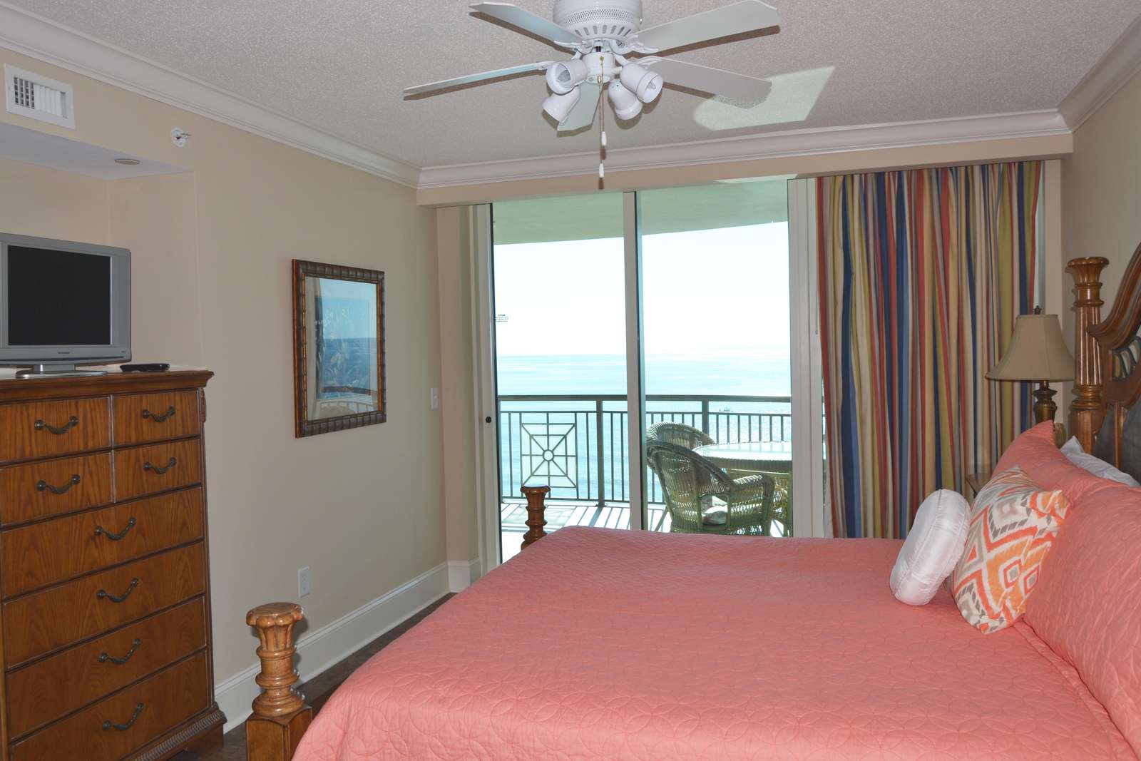 Master bedroom with balcony access