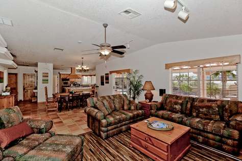 Open living dining area