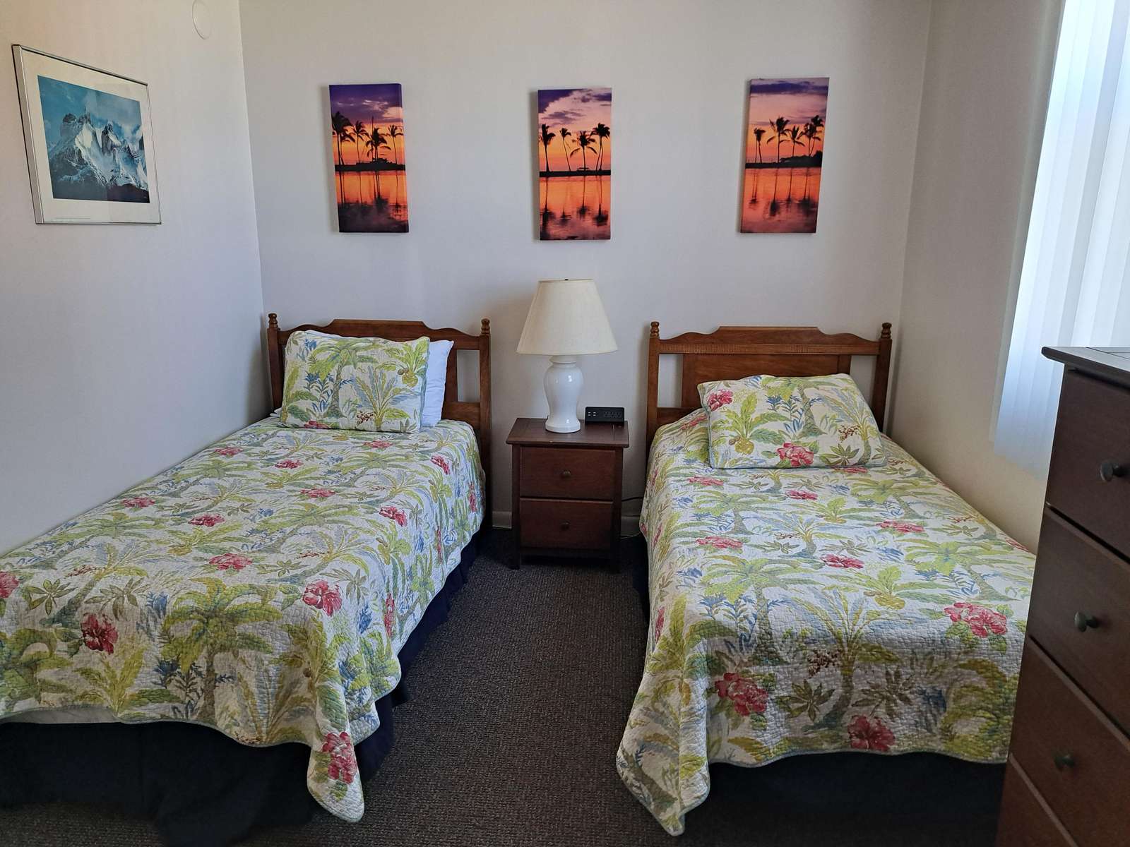 Guest bedroom 2 beds and 3rd TV