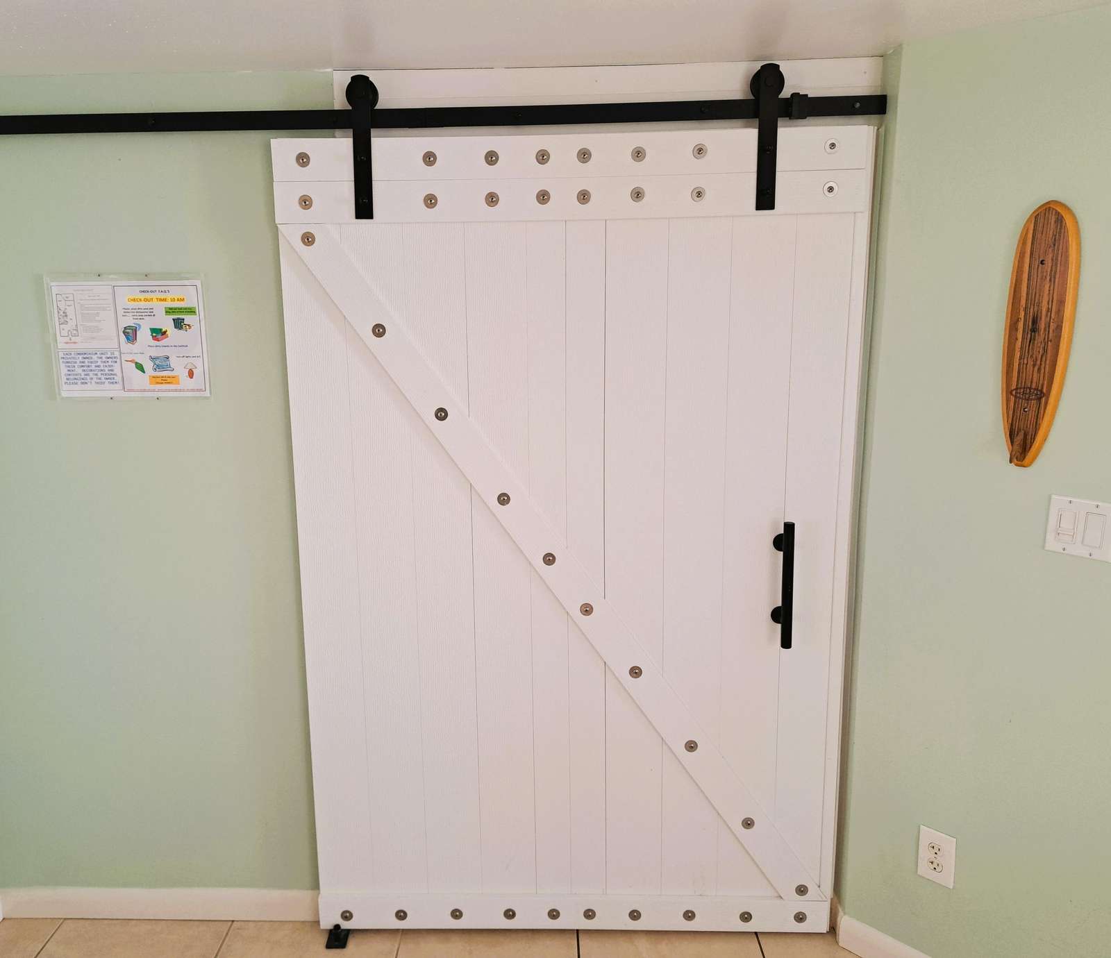 Guest bedroom door closed