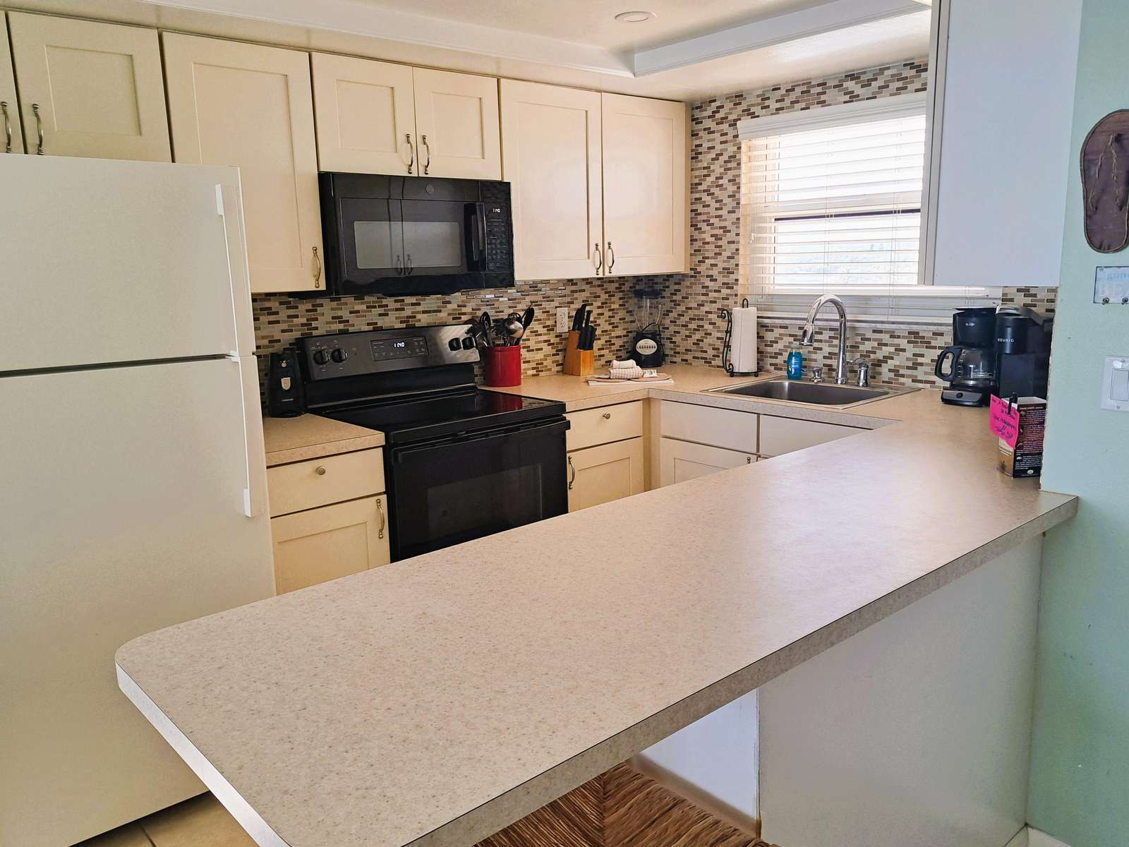Modern appliances in kitchen