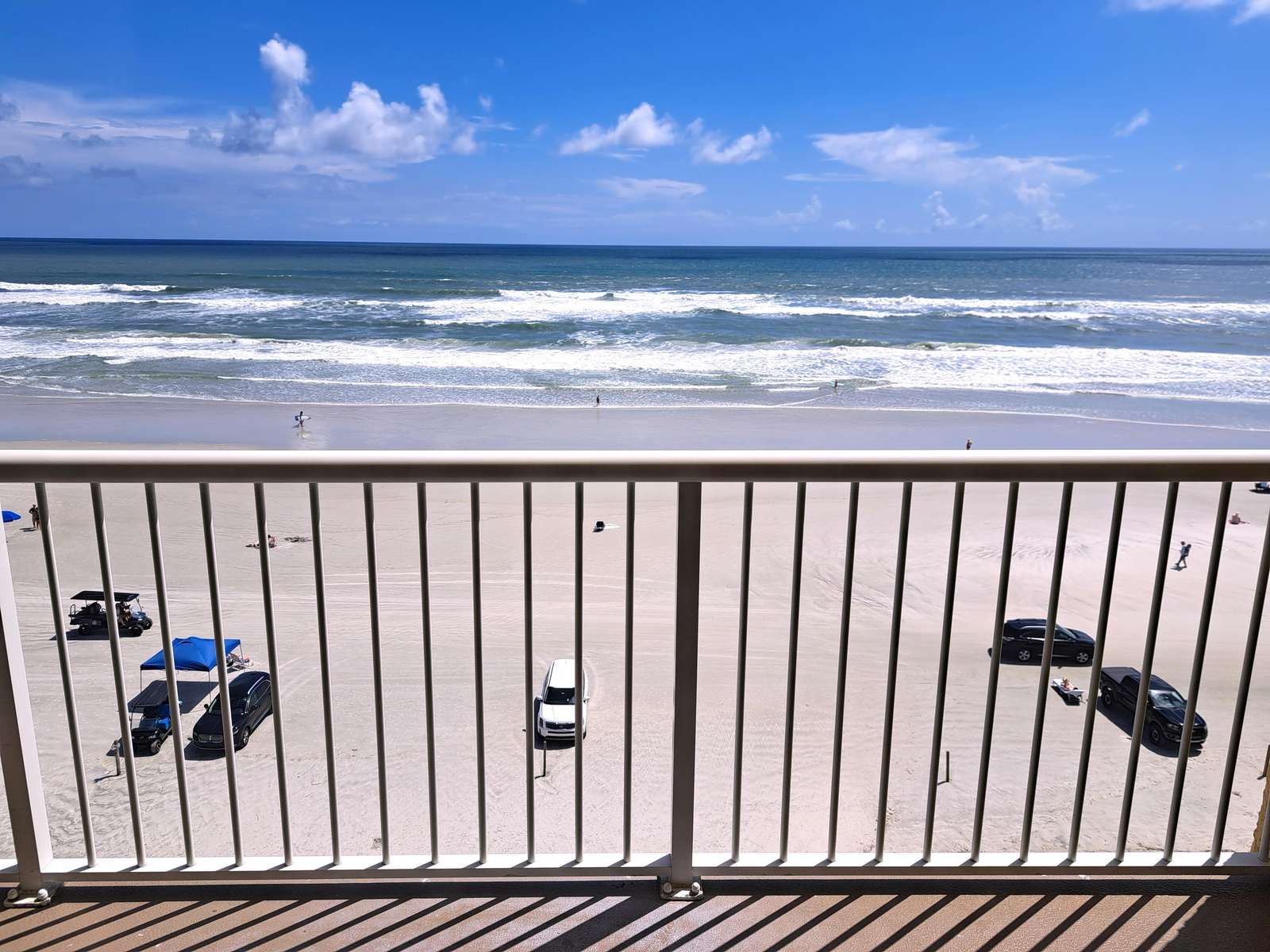 View from the top floor balcony.