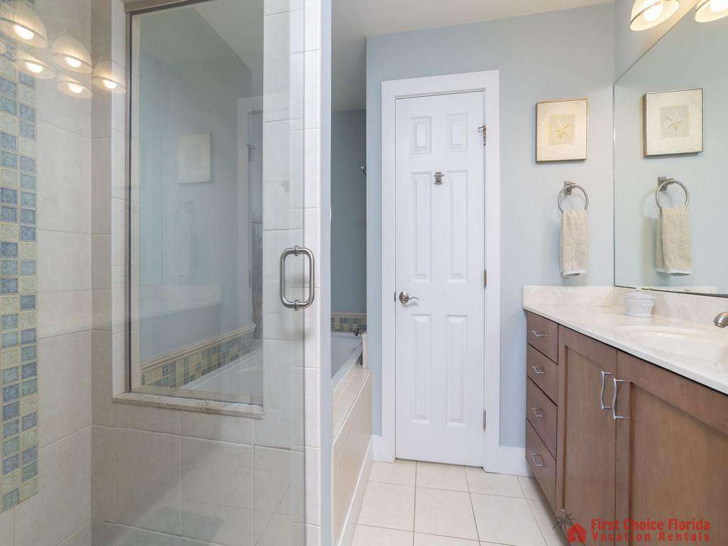 A Peace of Paradise Master Bathroom with Shower