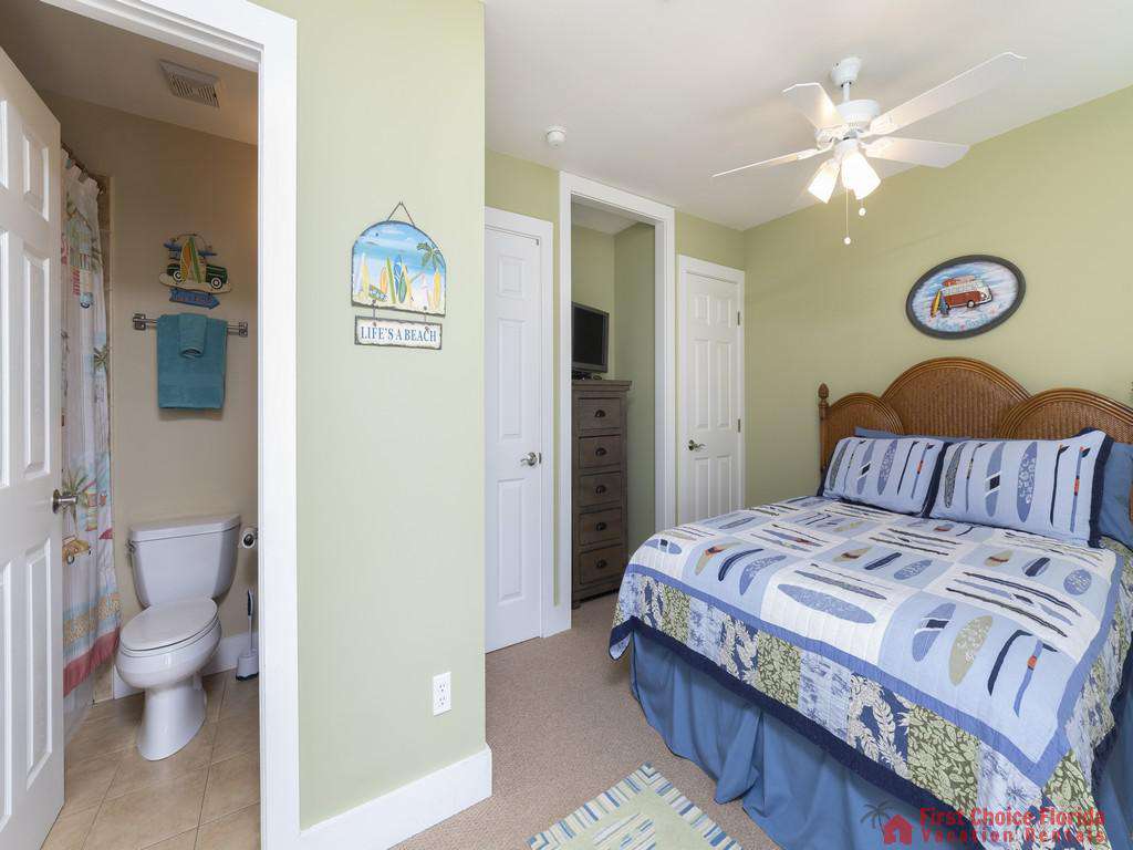 A Peace of Paradise Guest Bedroom with Bathroom