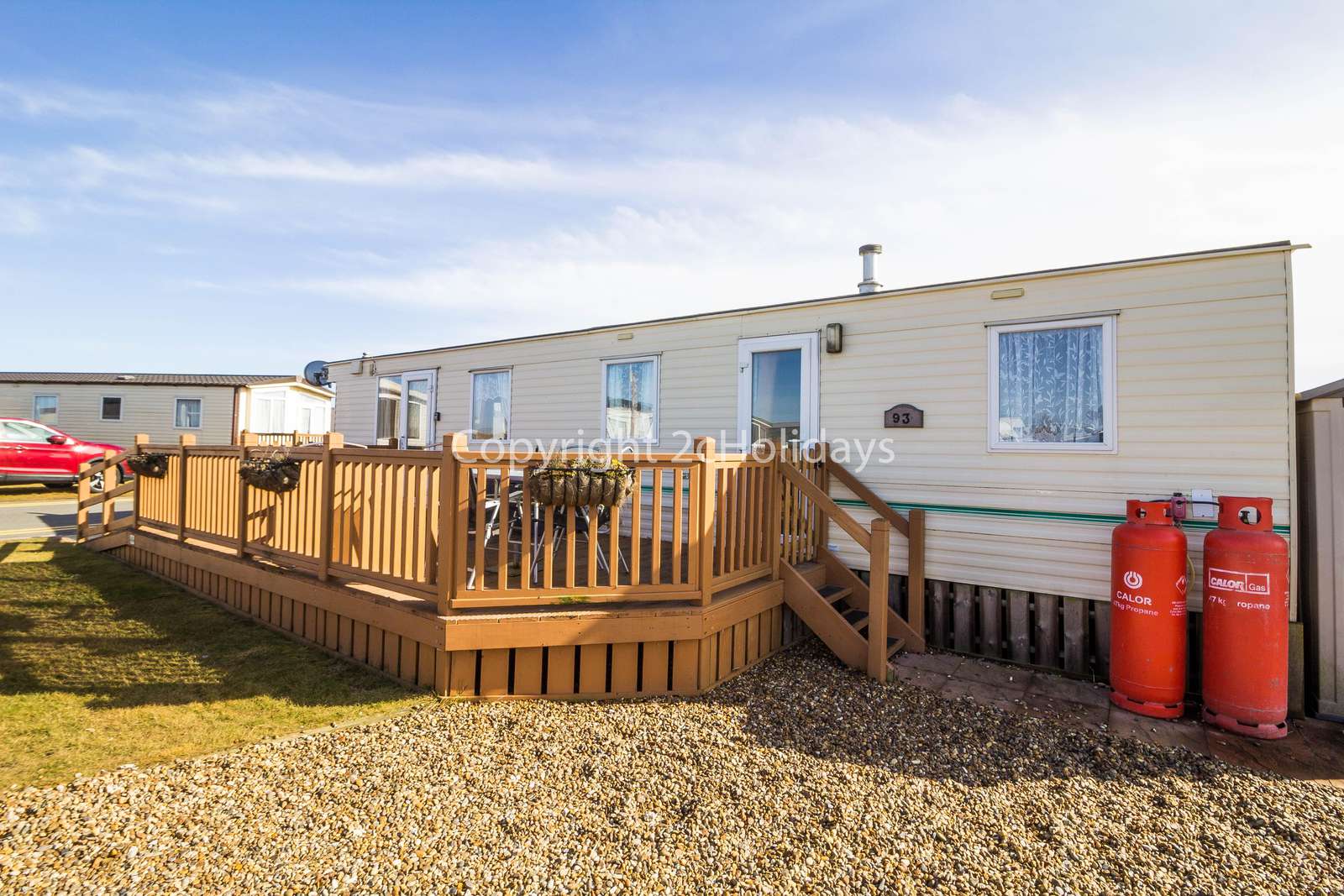 Gated decking with outdoor furniture for you to enjoy use of