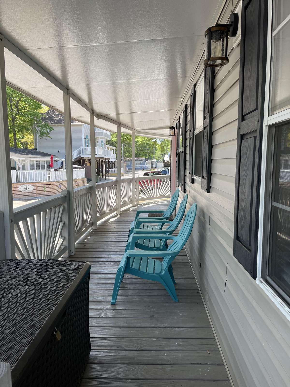 Seating area on porch
