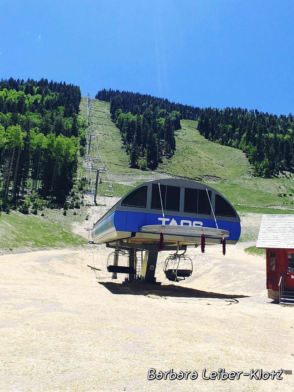 Main lift 1 off village plaza in summer
