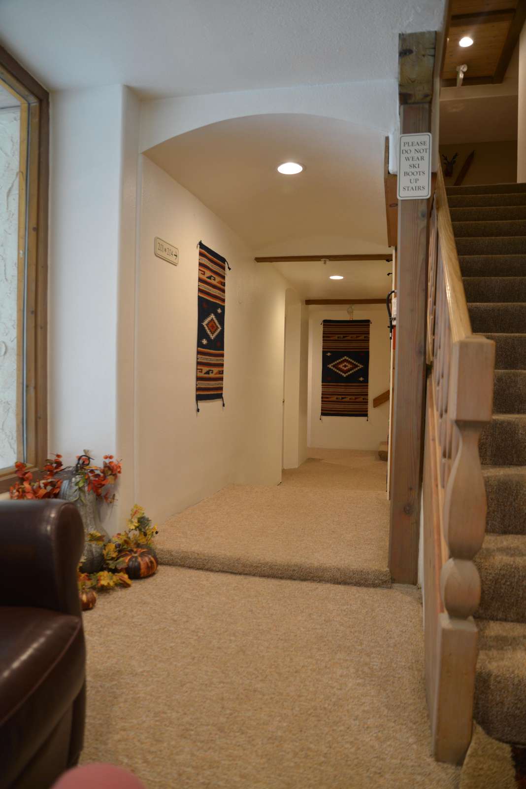 Lobby Level with walkway/hallway to our condo