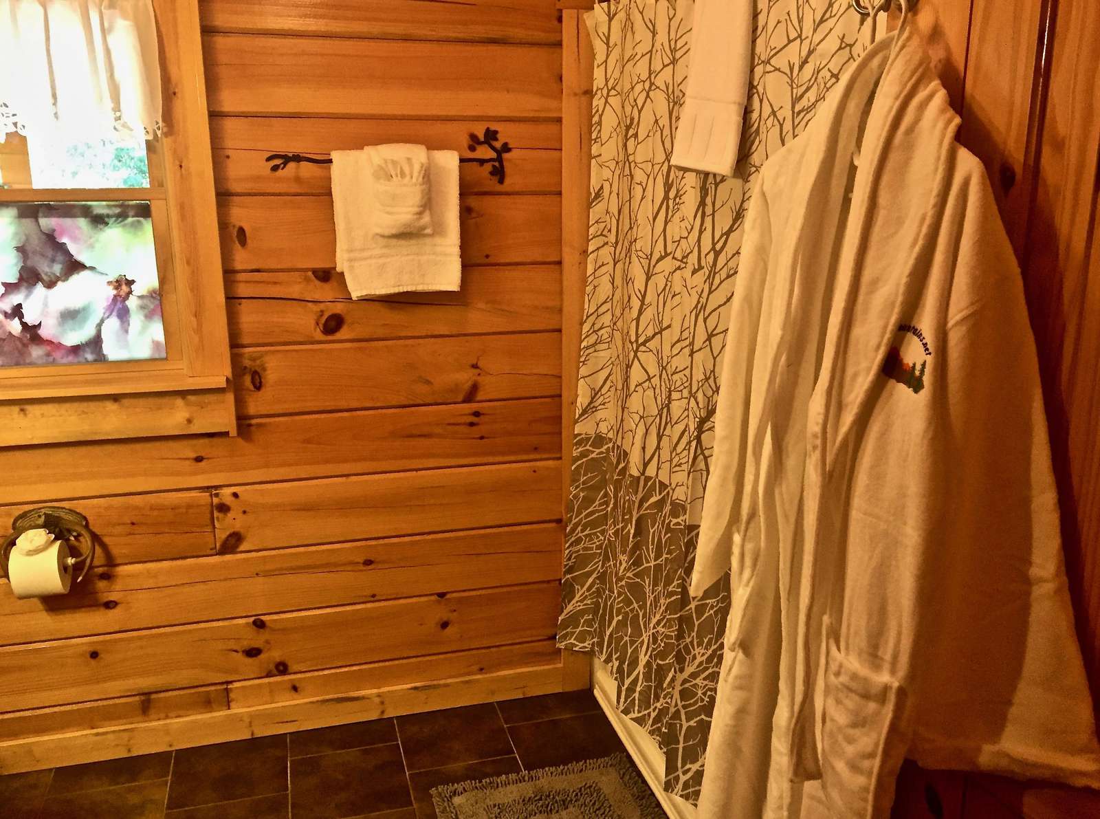 Fluffy Bathrobes are provided
