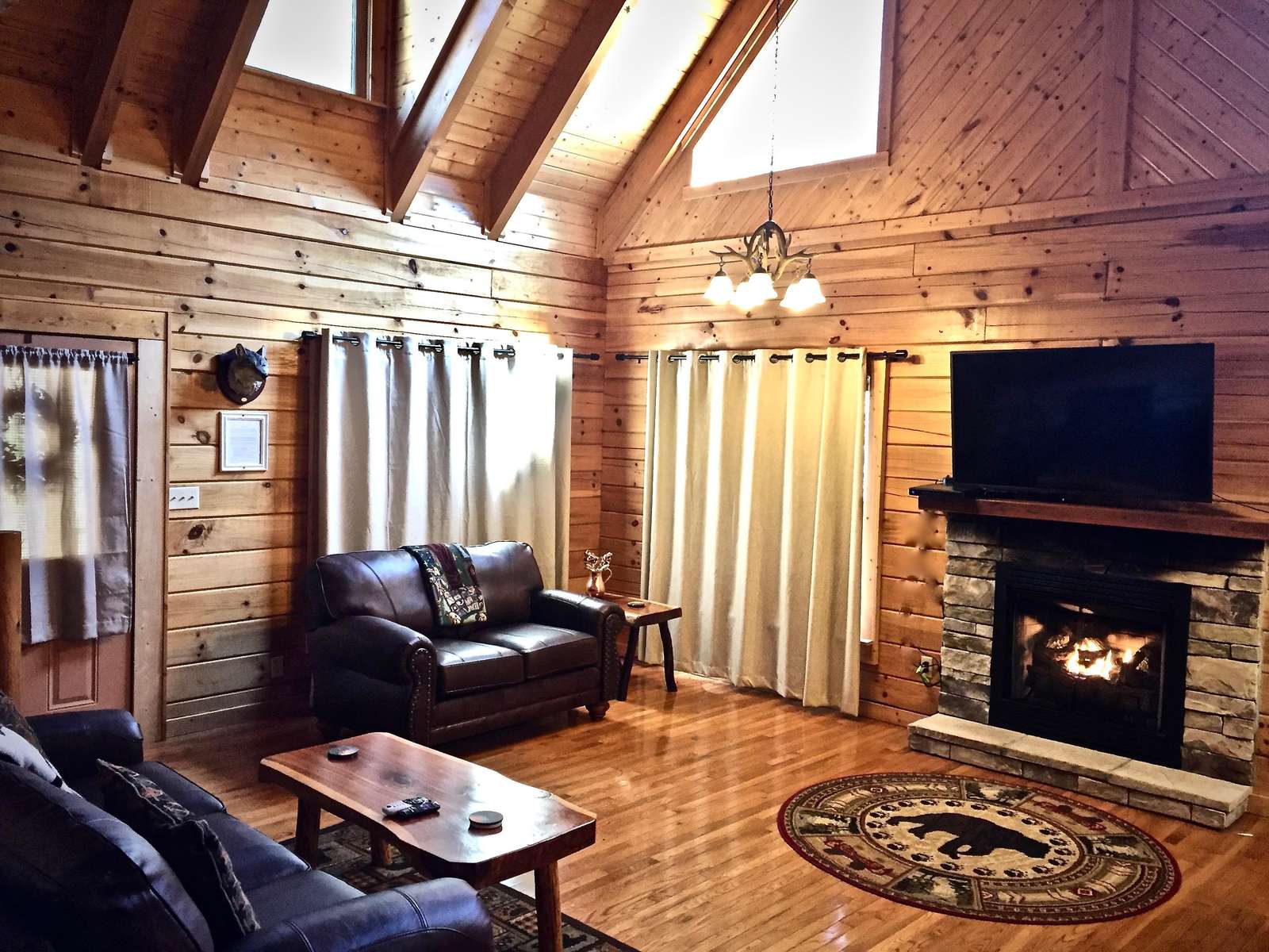 Cozy Fireplace and Large Flat Screen "Smart" HDTV