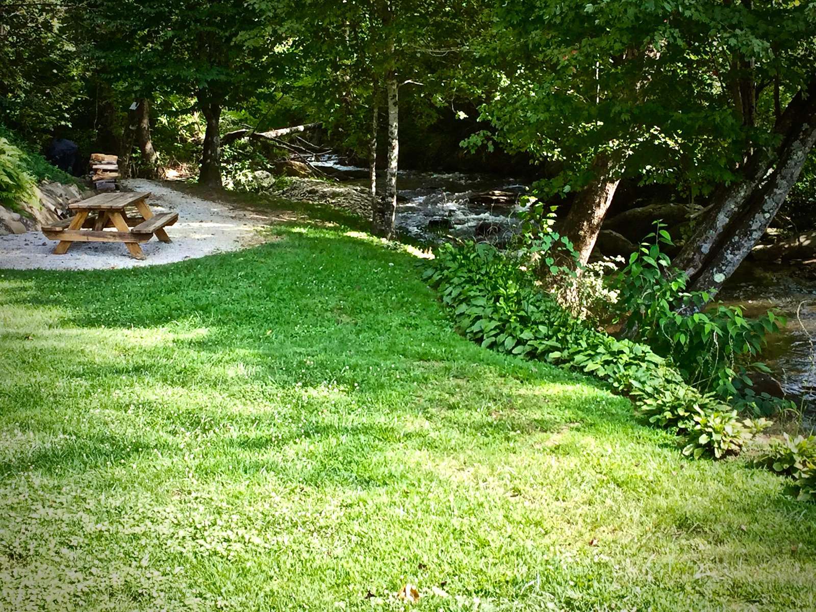 The soothing sounds of the Creek are ever present