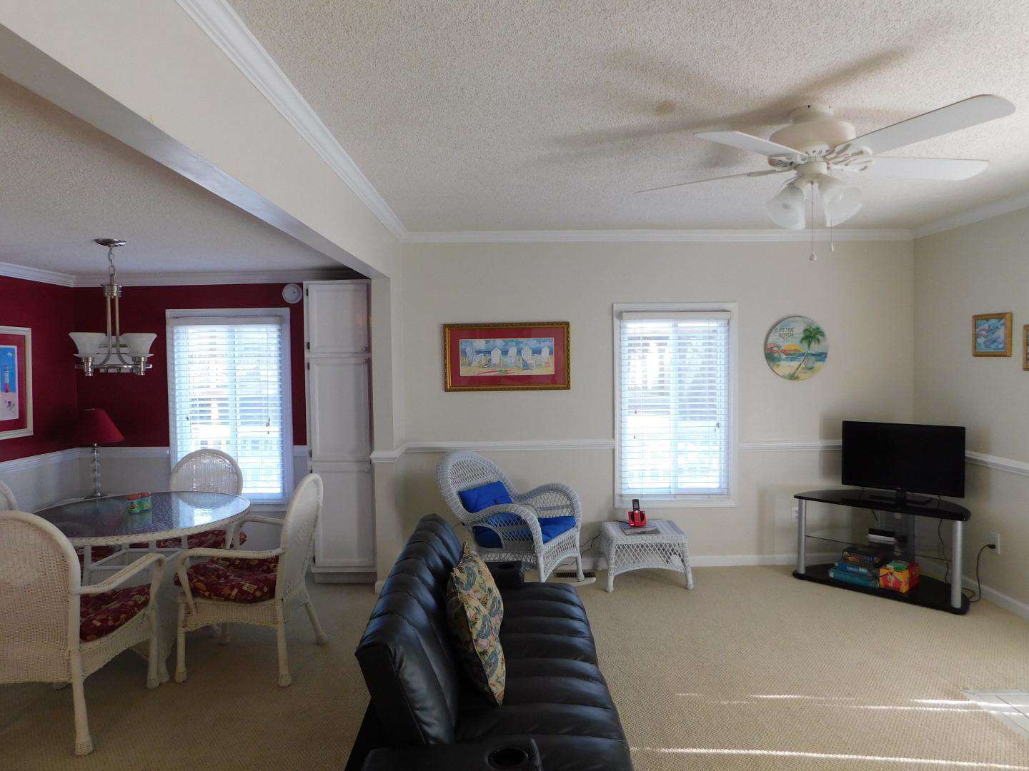 family room & Kitchen view from hall