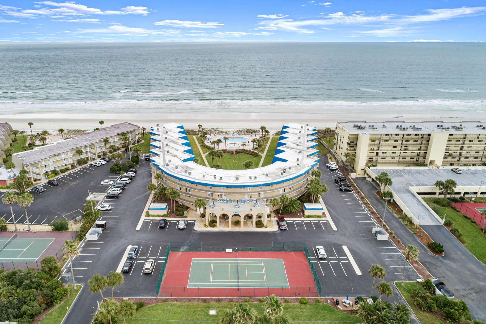 Aerial with view of Tennis/Pickle Ball Court
