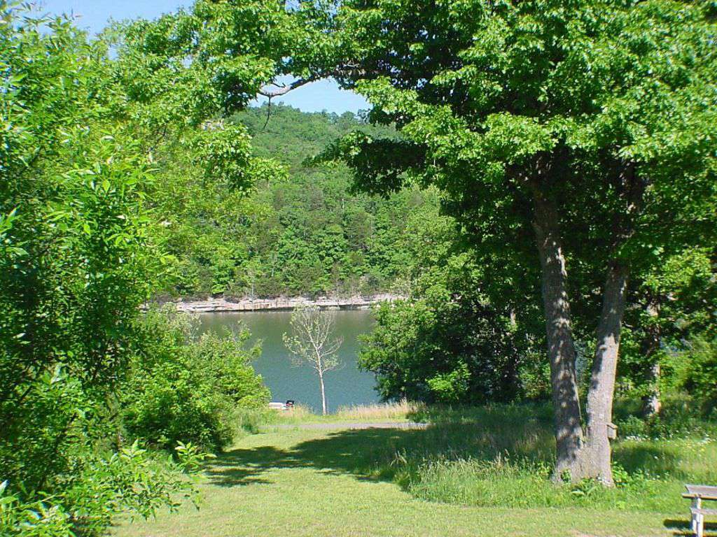 Summer time lake view from the deck.
