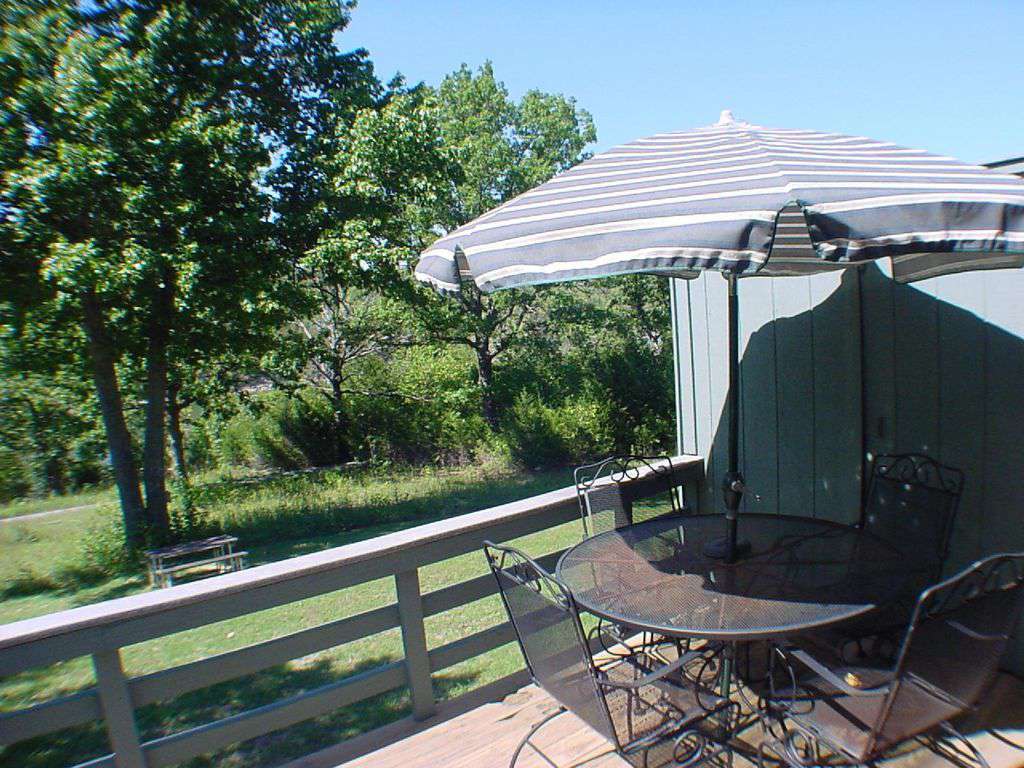 Deck with a view of the lake.