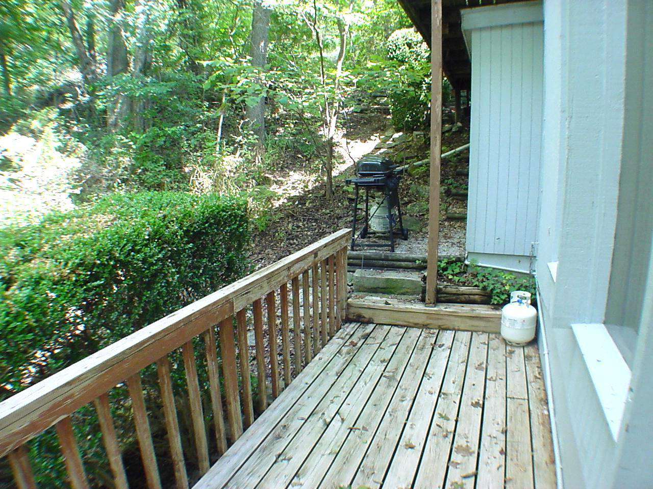 Side deck with grill