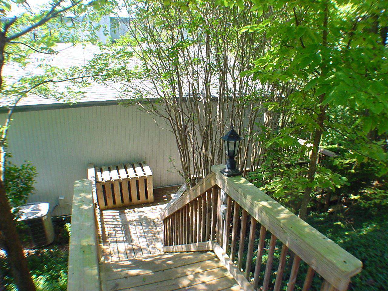 Steps from the driveway
