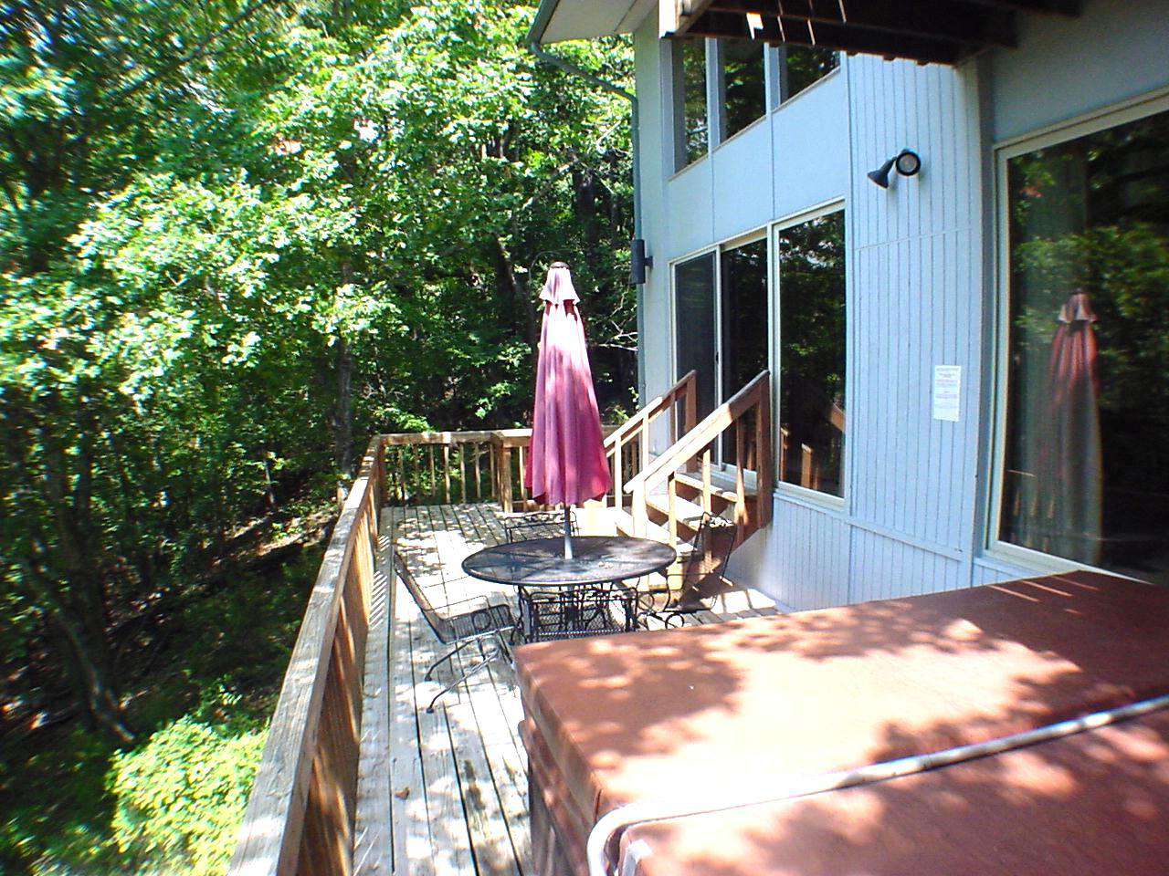 Main deck with hot tub