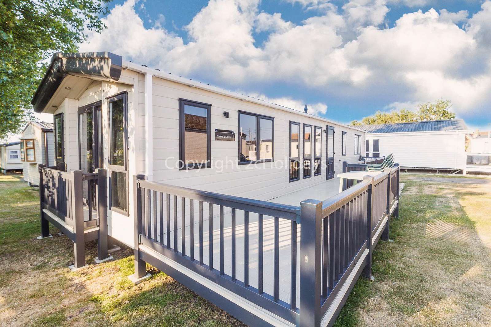 6 berth accommodation at California Cliffs Holiday Park