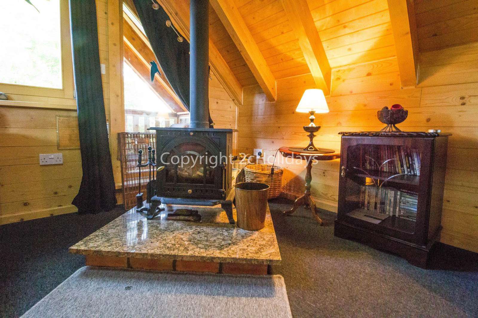 Impressive wood burner to give that homely feel