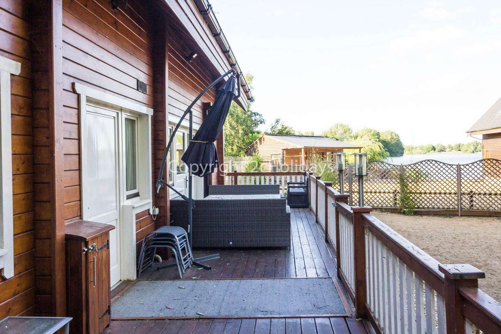 Relax in the sunshine with the use of outdoor furniture provided!
