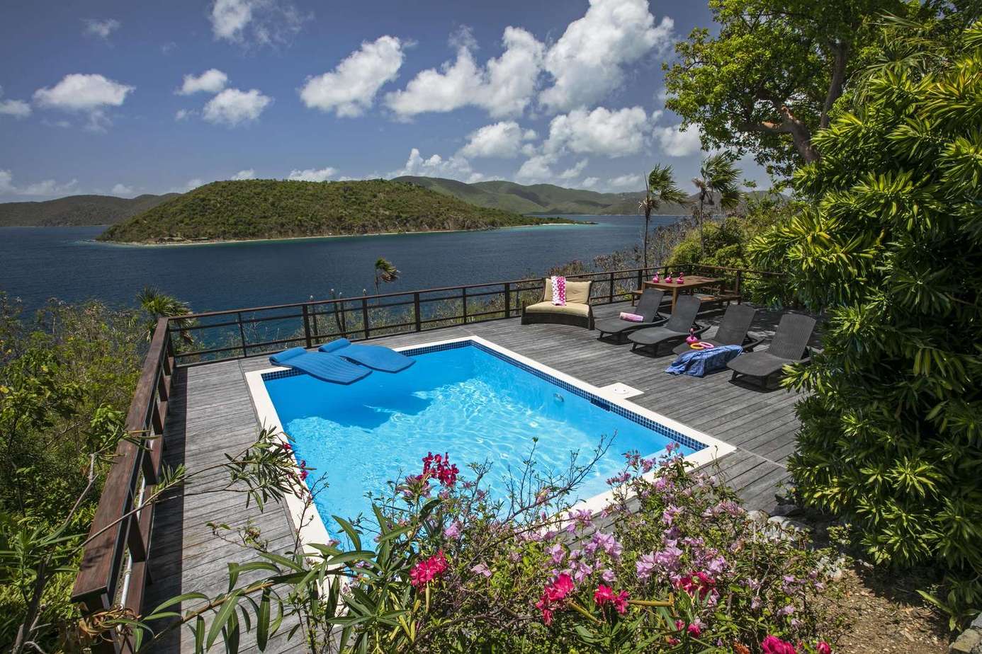 Sun-soaked pool deck with stunning ocean views