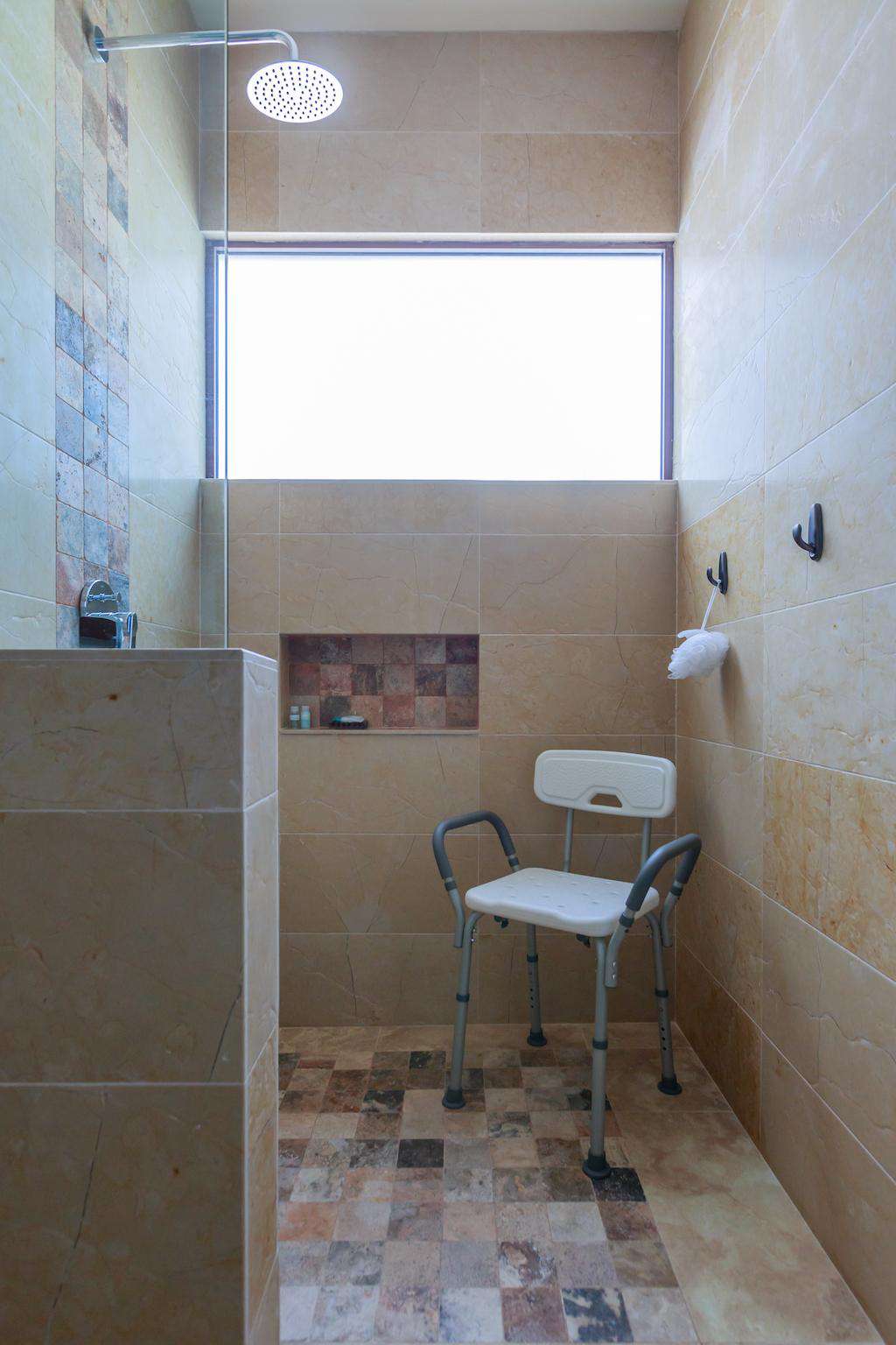 Wheel chair accessible shower