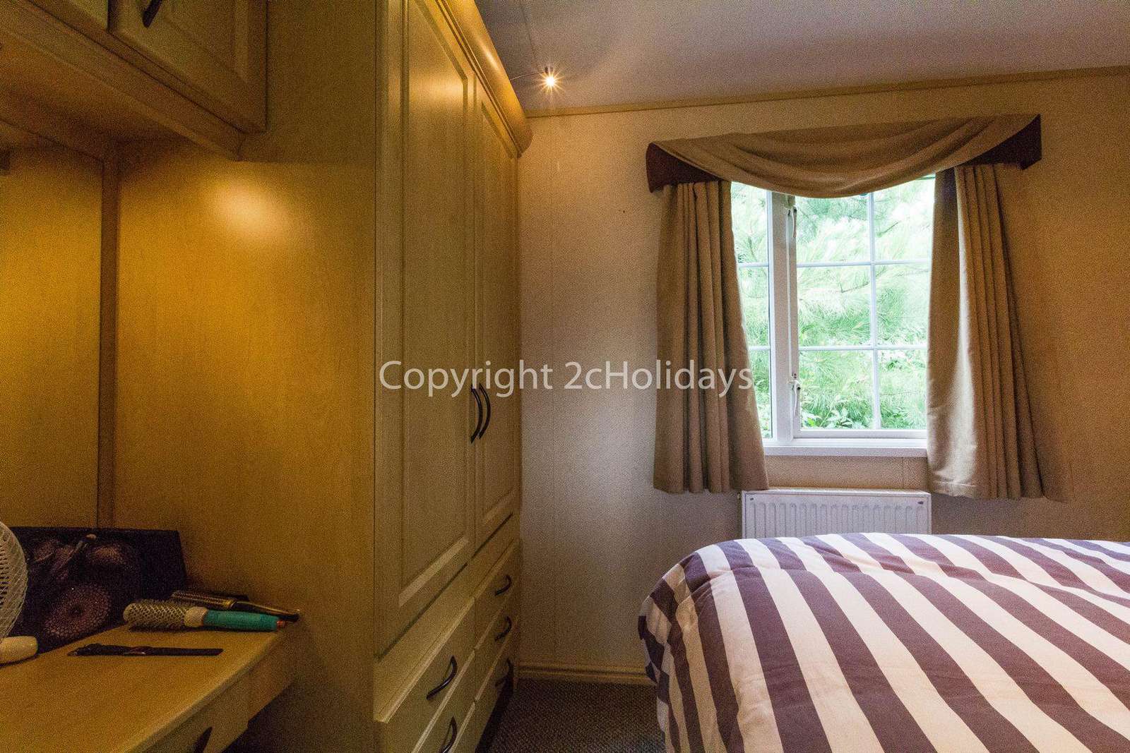 Great wardrobe space in this spacious caravan.
