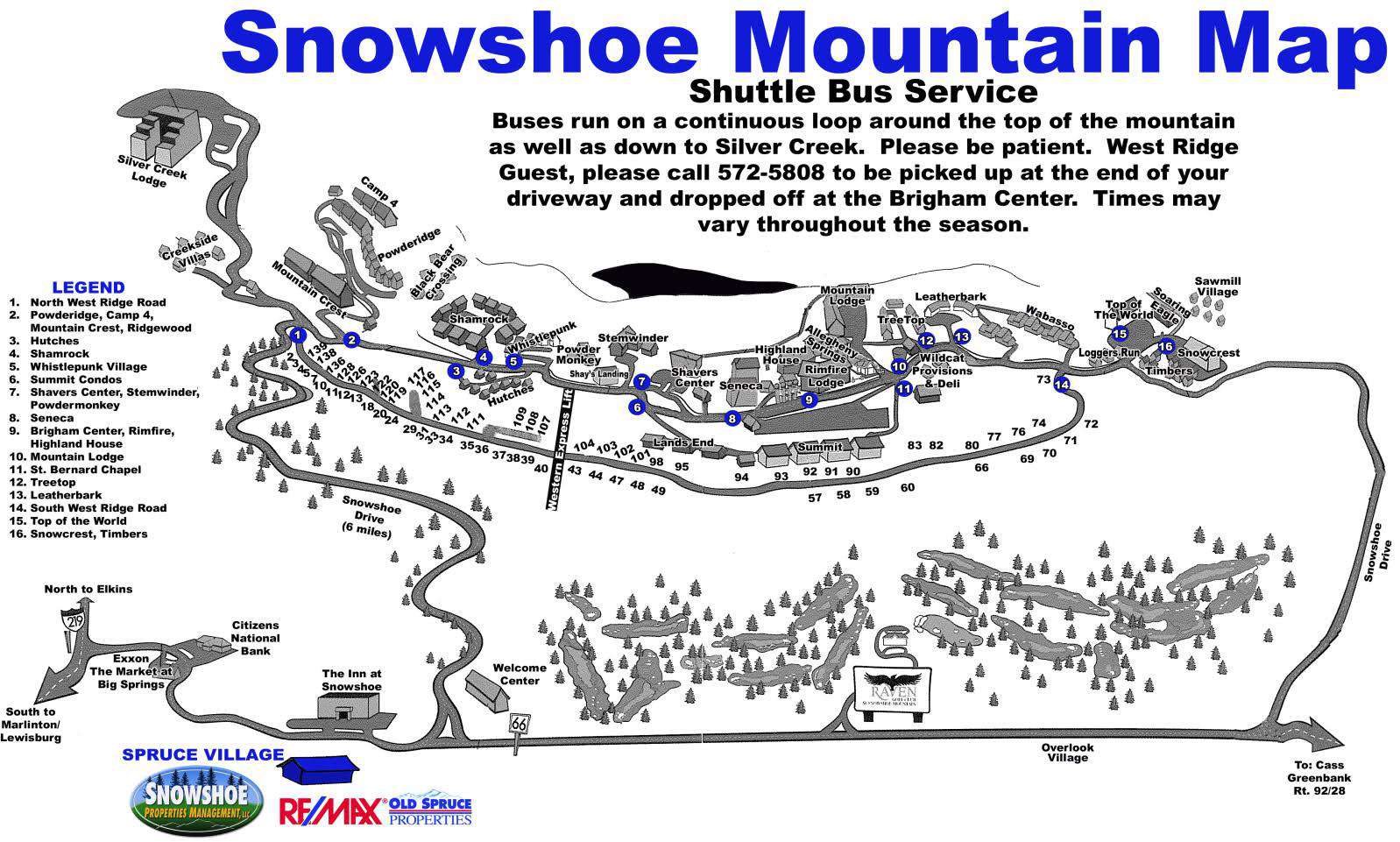 Snowshoe Mountain Map