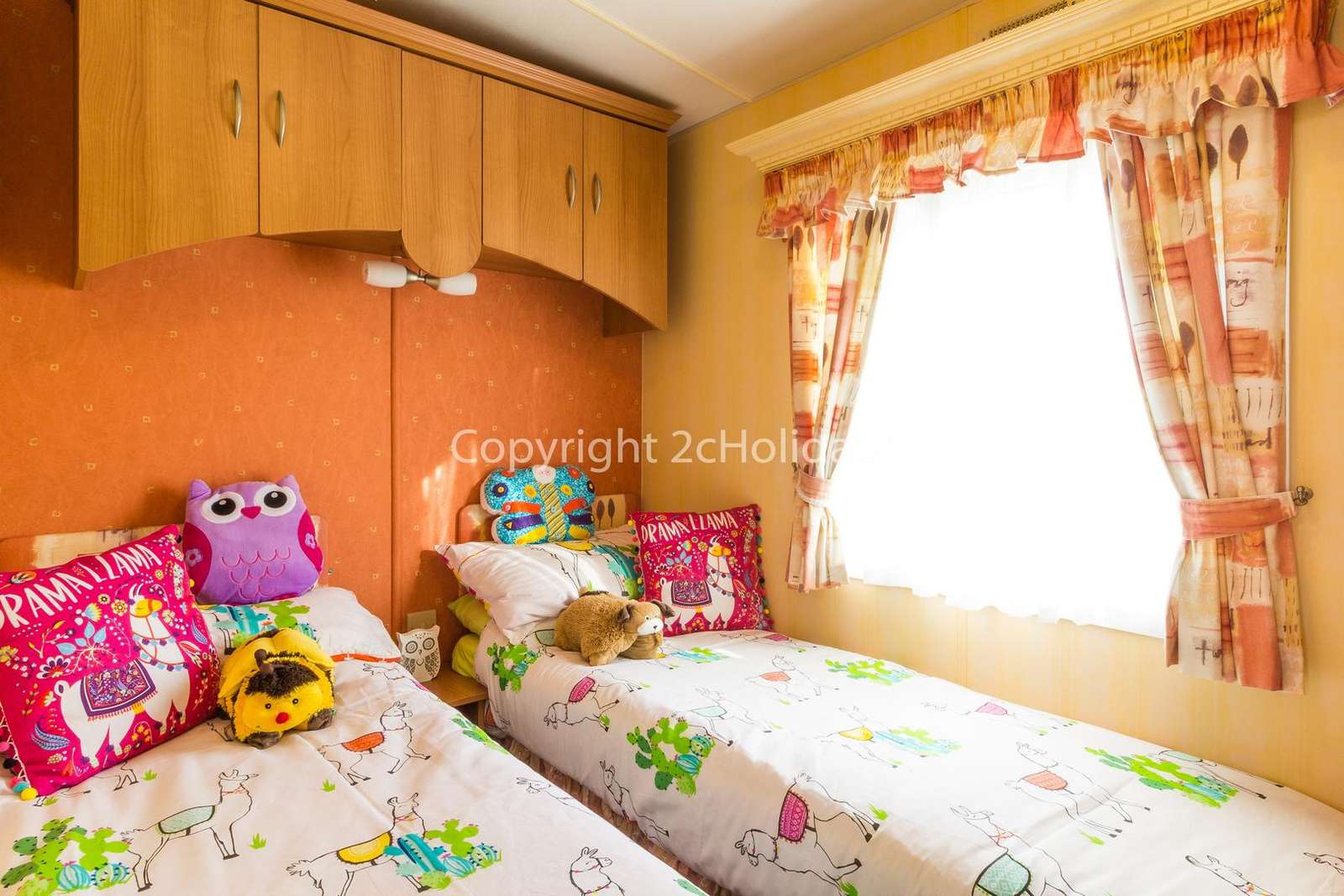 Static home for hire at the Broadland Sands Holiday Park