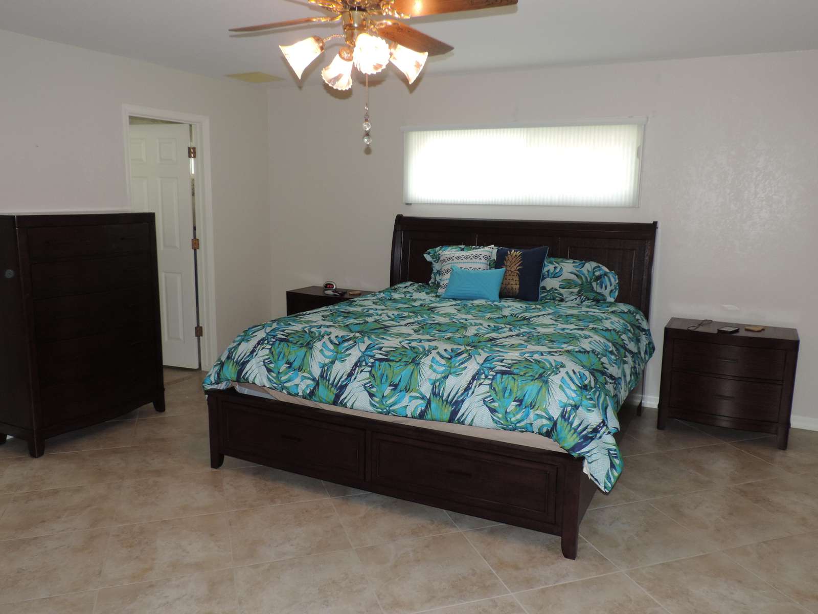 Master bedroom with TV