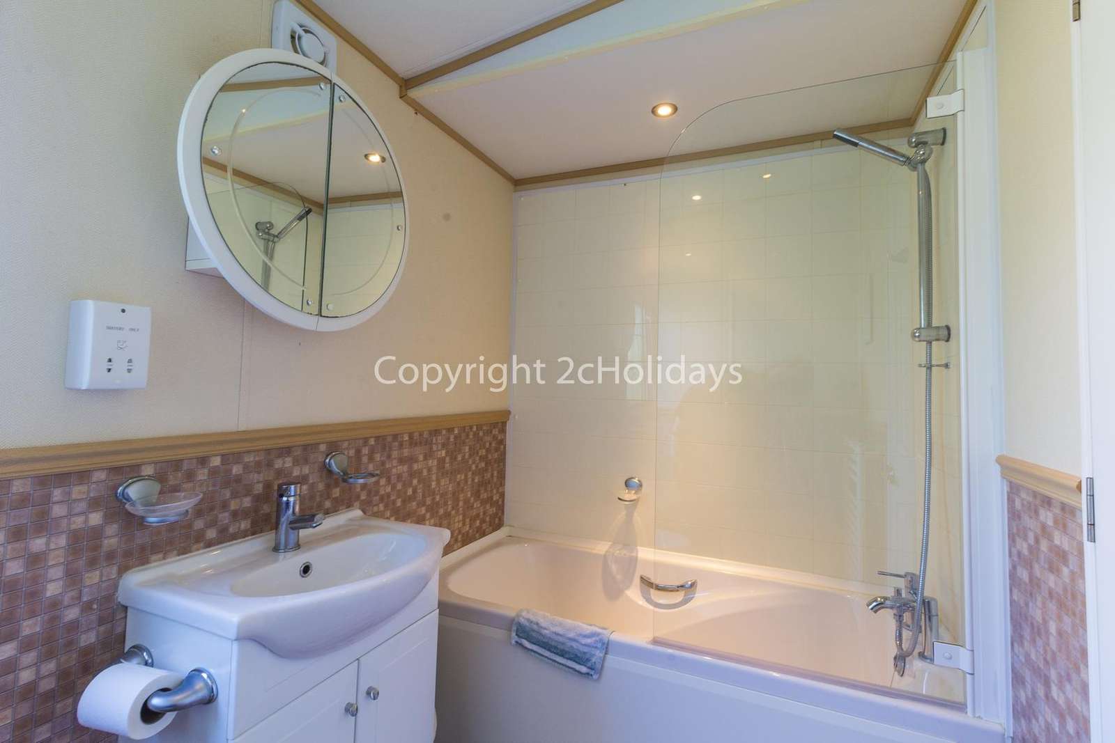 Family bathroom with a bath!